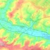 Mapa topográfico Wylye, altitud, relieve