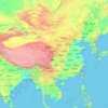 Mapa topográfico China, altitud, relieve