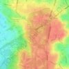 Mapa topográfico Putney Heath, altitud, relieve