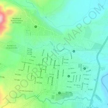 Mapa topográfico Zona 2, altitud, relieve