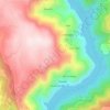 Mapa topográfico A Cova, altitud, relieve