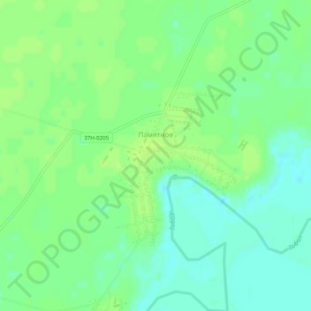 Mapa topográfico Памятное, altitud, relieve