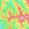 Mapa topográfico Shimla (urban), altitud, relieve