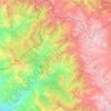 Mapa topográfico Mandi tehsil, altitud, relieve