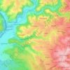 Mapa topográfico Jabach, altitud, relieve