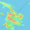 Mapa topográfico Kalymnos, altitud, relieve