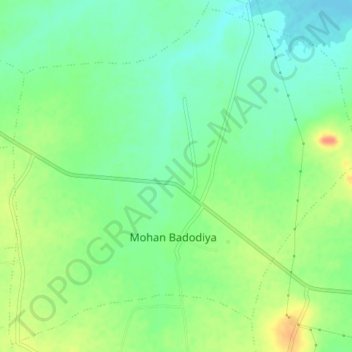 Mapa topográfico Moman Barodiya, altitud, relieve