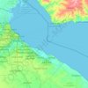 Mapa topográfico Partido de La Plata, altitud, relieve