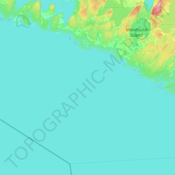 Mapa topográfico Central Manitoulin, altitud, relieve