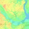 Mapa topográfico Bertie County, altitud, relieve