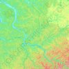 Mapa topográfico Kanawha River, altitud, relieve