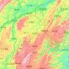 Mapa topográfico 花垣县, altitud, relieve