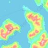 Mapa topográfico Wrangell, altitud, relieve