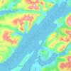 Mapa topográfico Loch Linnhe, altitud, relieve