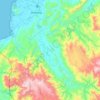 Mapa topográfico Sambirano, altitud, relieve
