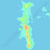 Mapa topográfico Lahuy Island, altitud, relieve