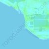 Mapa topográfico Bagan Lalang Beach, altitud, relieve