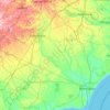Mapa topográfico Cape Fear River, altitud, relieve