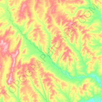 Mapa topográfico Суринда, altitud, relieve