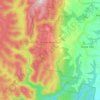 Mapa topográfico Bowen Mountain, altitud, relieve