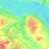Mapa topográfico Pembroke, altitud, relieve