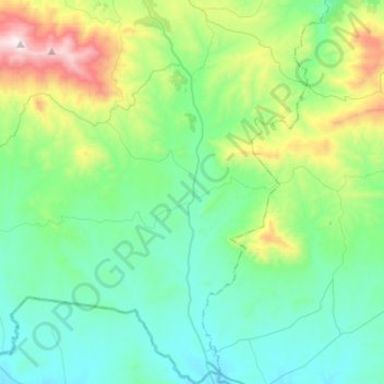 Mapa topográfico Dirah, altitud, relieve