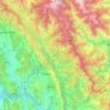 Mapa topográfico Padhar, altitud, relieve