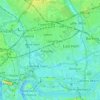 Mapa topográfico London Borough of Newham, altitud, relieve