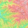 Mapa topográfico Sainj, altitud, relieve