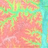 Mapa topográfico Houston County, altitud, relieve