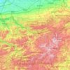 Mapa topográfico Hochsauerlandkreis, altitud, relieve