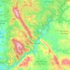 Mapa topográfico Penacova, altitud, relieve