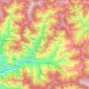 Mapa topográfico Kotkhai, altitud, relieve