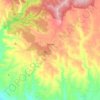 Mapa topográfico Dereel, altitud, relieve