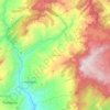 Mapa topográfico Chinavita, altitud, relieve