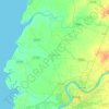 Mapa topográfico Olpad Taluka, altitud, relieve