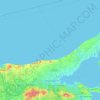 Mapa topográfico Town of Riverhead, altitud, relieve