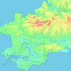 Mapa topográfico Pembrokeshire Coast National Park, altitud, relieve
