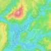 Mapa topográfico Corinna, altitud, relieve