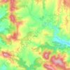 Mapa topográfico Ljutice, altitud, relieve