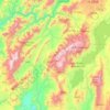 Mapa topográfico Gamo Gofa, altitud, relieve