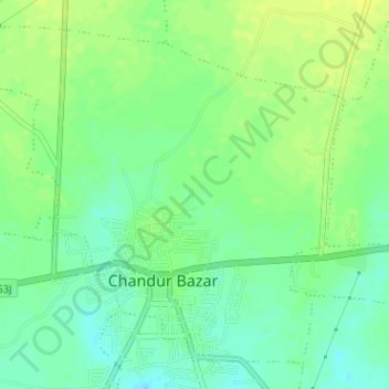 Mapa topográfico Chandurbazar, altitud, relieve