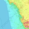 Mapa topográfico Udupi, altitud, relieve