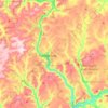 Mapa topográfico Pine Creek Gorge Natural Area, altitud, relieve