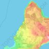 Mapa topográfico Dededo Municipality, altitud, relieve