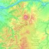 Mapa topográfico Mount Hood National Forest, altitud, relieve