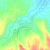 Mapa topográfico Las Praderas, altitud, relieve