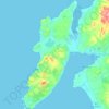 Mapa topográfico Rinns of Islay, altitud, relieve