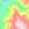 Mapa topográfico Jericó, altitud, relieve