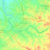 Mapa topográfico Chittur-Thathamangalam, altitud, relieve